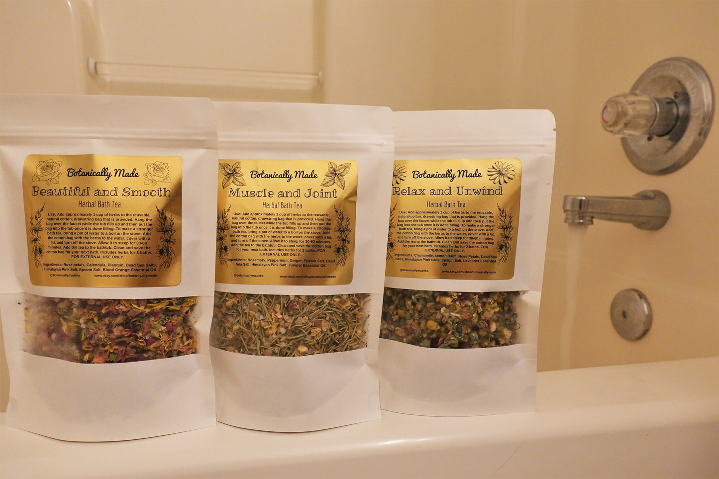 Beautiful and Smooth Herbal Bath Tea and Salt