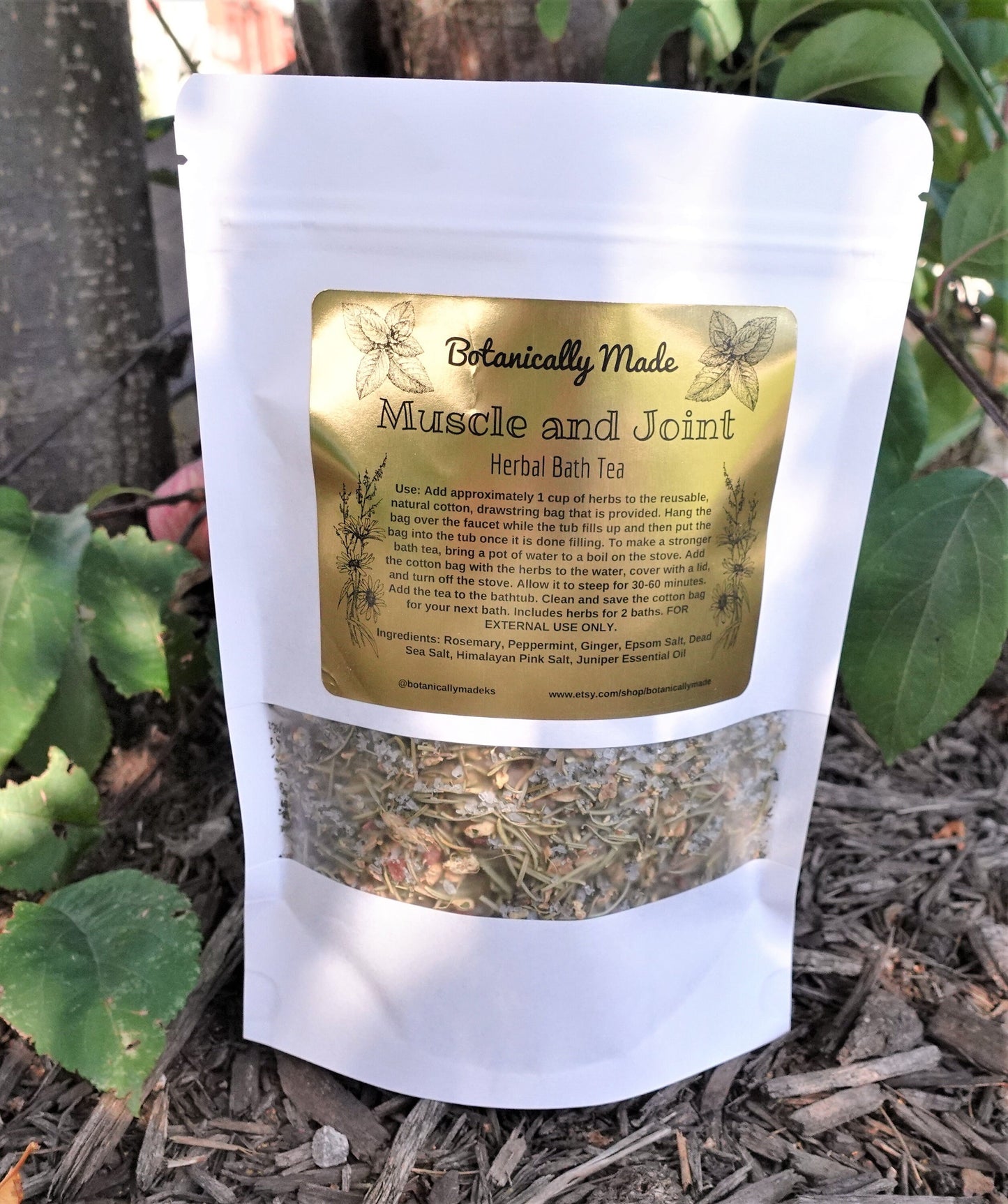 Muscle and Joint Herbal Bath Tea and Salt